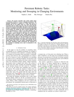 Persistent Robotic Tasks: Monitoring and Sweeping in Changing
  Environments