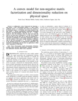 A convex model for non-negative matrix factorization and dimensionality
  reduction on physical space