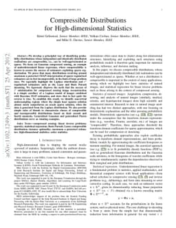 Compressible Distributions for High-dimensional Statistics