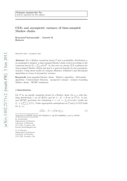 CLTs and asymptotic variance of time-sampled Markov chains