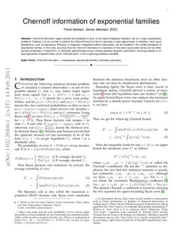 Chernoff information of exponential families