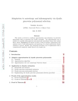 Adaptation to anisotropy and inhomogeneity via dyadic piecewise
  polynomial selection