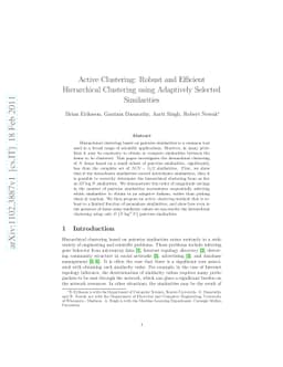 Active Clustering: Robust and Efficient Hierarchical Clustering using
  Adaptively Selected Similarities