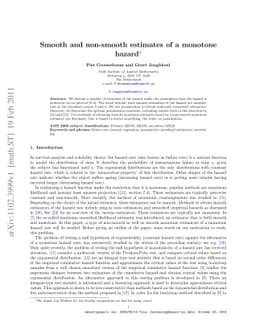 Smooth and non-smooth estimates of a monotone hazard