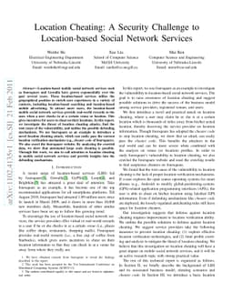 Location Cheating: A Security Challenge to Location-based Social Network
  Services