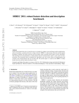 SHREC 2011: robust feature detection and description benchmark