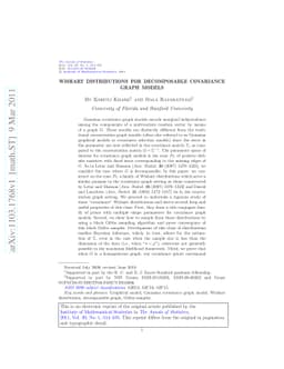 Wishart distributions for decomposable covariance graph models