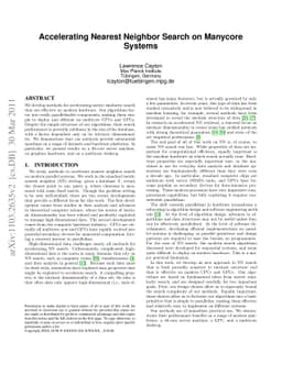 Accelerating Nearest Neighbor Search on Manycore Systems