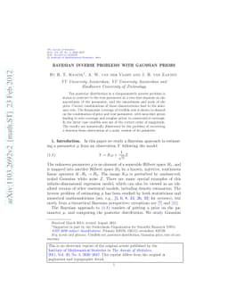 Bayesian inverse problems with Gaussian priors