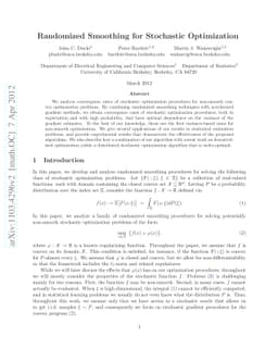 Randomized Smoothing for Stochastic Optimization