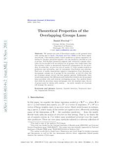 Theoretical Properties of the Overlapping Groups Lasso