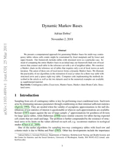 Dynamic Markov Bases