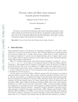 Extreme value and Haar series estimates of point process boundaries