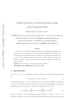 Frontier estimation via kernel regression on high power-transformed data