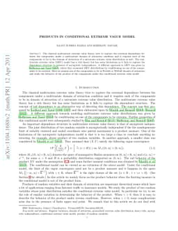 Products in Conditional Extreme Value Model