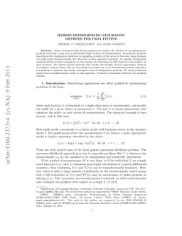 Hybrid Deterministic-Stochastic Methods for Data Fitting