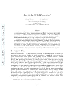 Kernels for Global Constraints