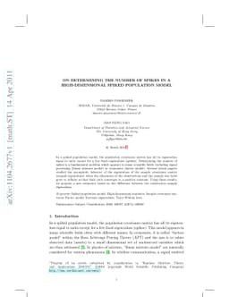 On determining the number of spikes in a high-dimensional spiked
  population model