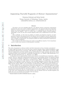Augmenting Tractable Fragments of Abstract Argumentation
