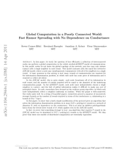 Global Computation in a Poorly Connected World: Fast Rumor Spreading
  with No Dependence on Conductance