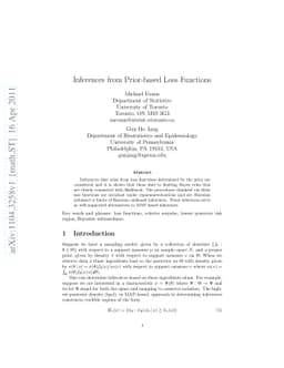 Inferences from prior-based loss functions