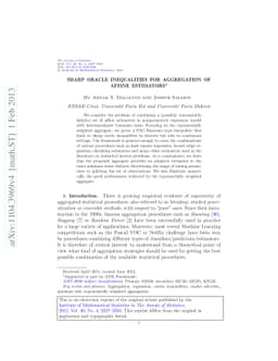 Sharp Oracle Inequalities for Aggregation of Affine Estimators