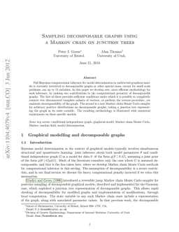 Sampling decomposable graphs using a Markov chain on junction trees