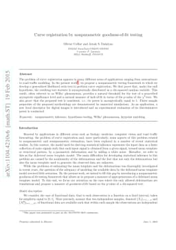 Curve registration by nonparametric goodness-of-fit testing