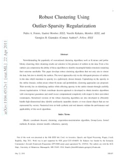 Robust Clustering Using Outlier-Sparsity Regularization