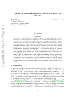 Learning Undirected Graphical Models with Structure Penalty