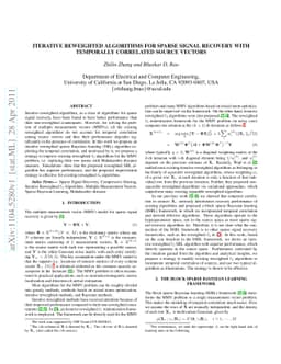 Iterative Reweighted Algorithms for Sparse Signal Recovery with
  Temporally Correlated Source Vectors