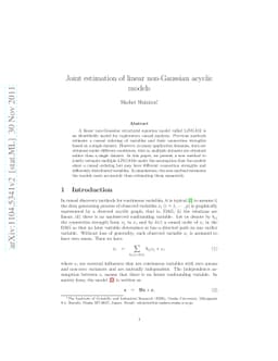 Joint estimation of linear non-Gaussian acyclic models