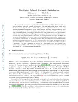 Distributed Delayed Stochastic Optimization