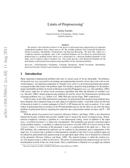 Limits of Preprocessing