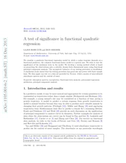 A test of significance in functional quadratic regression