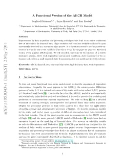 A Functional Version of the ARCH Model
