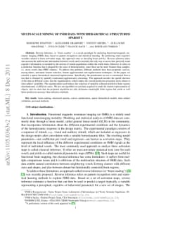 Multi-scale Mining of fMRI data with Hierarchical Structured Sparsity