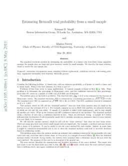 Estimating Bernoulli trial probability from a small sample