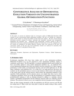 Convergence Analysis of Differential Evolution Variants on Unconstrained
  Global Optimization Functions