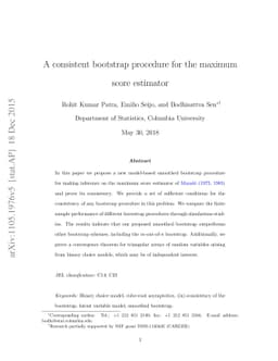 A Consistent Bootstrap Procedure for the Maximum Score Estimator