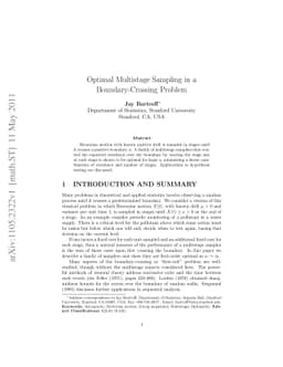 Optimal Multistage Sampling in a Boundary-Crossing Problem