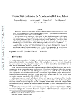 Optimal grid exploration by asynchronous oblivious robots