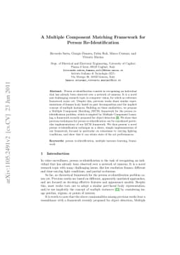 A Multiple Component Matching Framework for Person Re-Identification