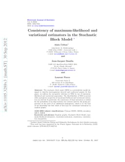 Consistency of maximum-likelihood and variational estimators in the
  Stochastic Block Model