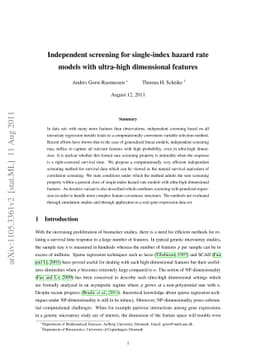 Independent screening for single-index hazard rate models with
  ultra-high dimensional features