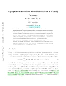 Asymptotic Inference of Autocovariances of Stationary Processes