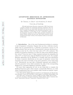 Asymptotic Behaviour of Approximate Bayesian Estimators