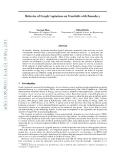 Behavior of Graph Laplacians on Manifolds with Boundary