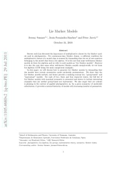 Lie Markov Models