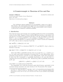 A Counter Example to Theorems of Cox and Fine